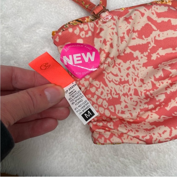 Maaji Ditsy Garden Flicker Splendour Bikini Top Reversible Strapless Bandeau M - Picture 10 of 13